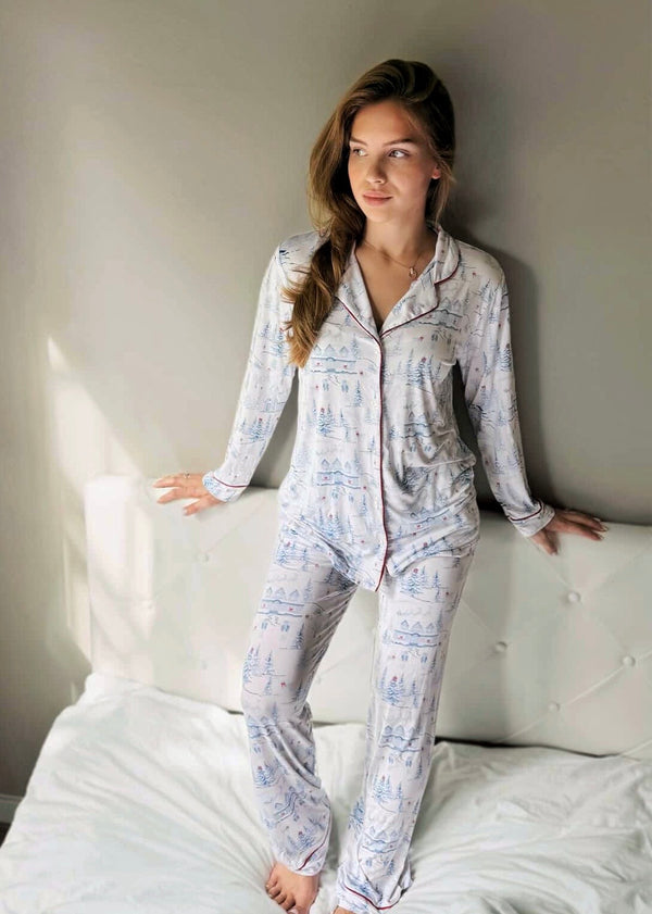 Women's Pajama Set Holiday Toile