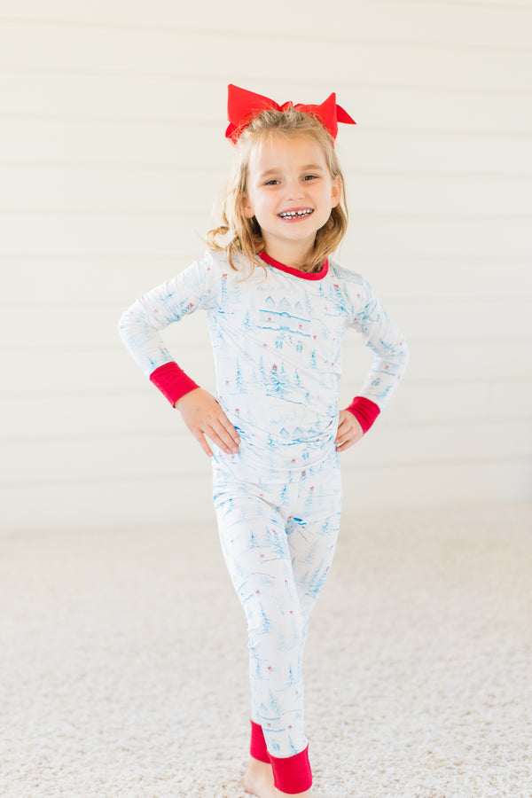 Kids Holiday Toile Pajama Set